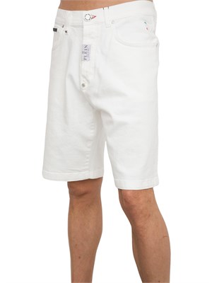 PANTALONE BERMUDA PHILIPP PLEIN BIANCO in UOMO