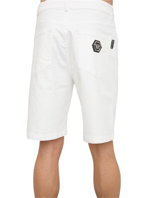 PANTALONE BERMUDA PHILIPP PLEIN BIANCO in UOMO