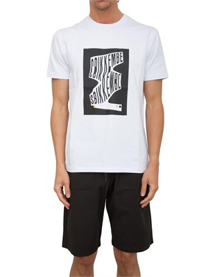 T-SHIRT BIKKEMBERGS BIANCO in UOMO