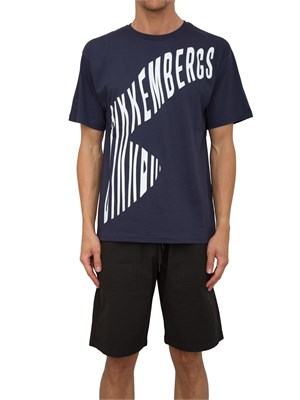 T-SHIRT BIKKEMBERGS BLU in UOMO