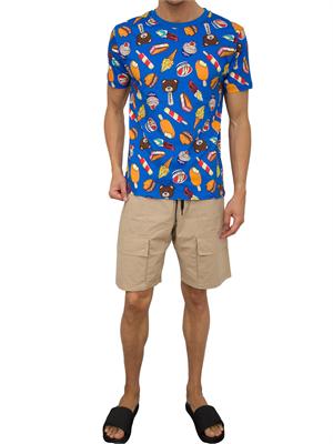 T-SHIRT MOSCHINO SWIM BLU in UOMO