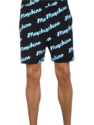 PANTALONE BERMUDA MOSCHINO UNDERWEAR NERO in UOMO