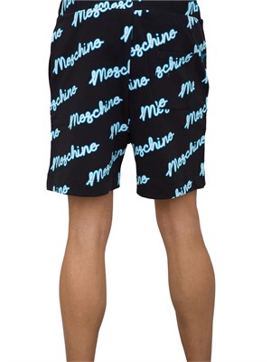 PANTALONE BERMUDA MOSCHINO UNDERWEAR NERO in UOMO