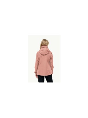 JACK WOLFSKIN 1111202 2919 Felpa Fz Cap Rosa Donna in Abbigliamento