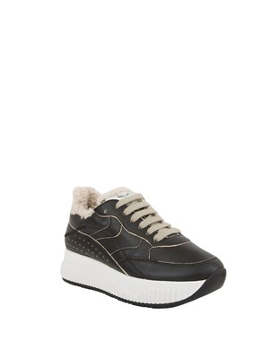 SNEAKERS VOILE BLANCHE NERO in DONNA