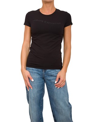 T-SHIRT ARMANI EXCHANGE NERO in DONNA