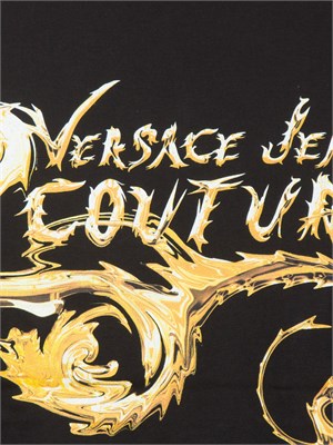 T-SHIRT VERSACE JEANS COUTURE NERO in UOMO