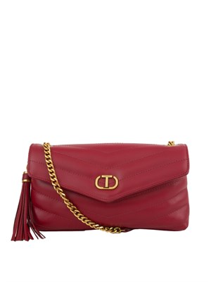 BORSA A SPALLA TWIN-SET BORDEAUX in DONNA