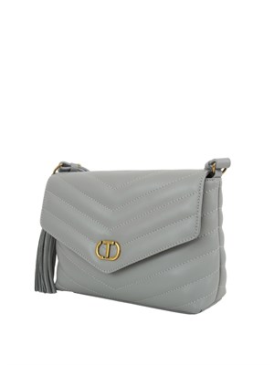 BORSA A SPALLA TWIN-SET GRIGIO in DONNA