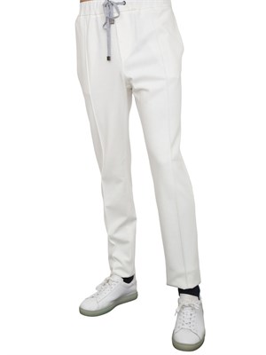 PANTALONE CASUAL PESERICO BIANCO in UOMO