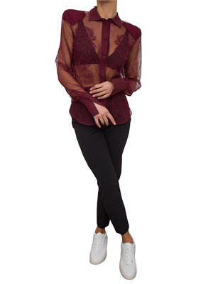 CAMICIA MANICA LUNGA BLUGIRL BORDEAUX in DONNA