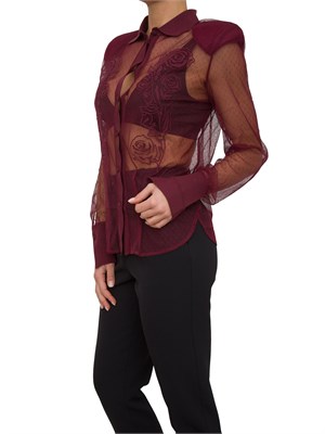 CAMICIA MANICA LUNGA BLUGIRL BORDEAUX in DONNA