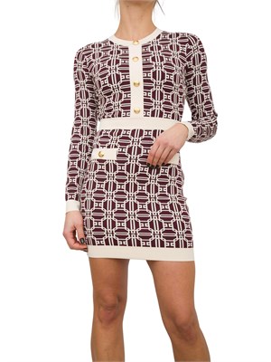 VESTITO ELISABETTA FRANCHI BORDEAUX in DONNA