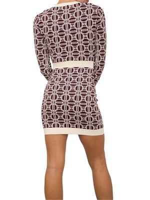 VESTITO ELISABETTA FRANCHI BORDEAUX in DONNA