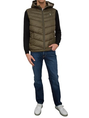 GILET GUESS JEANS VERDE in UOMO