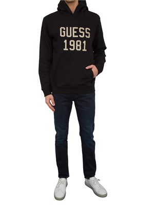 FELPA GUESS JEANS NERO in UOMO