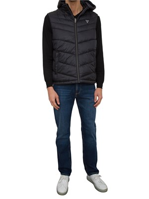 GILET GUESS JEANS NERO in UOMO