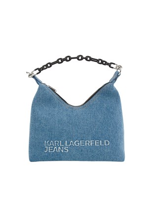 BORSA A SPALLA K.LAGERFELD BLU DENIM in DONNA