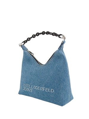 BORSA A SPALLA K.LAGERFELD BLU DENIM in DONNA