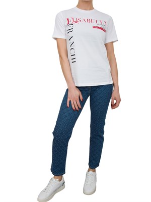 T-SHIRT ELISABETTA FRANCHI BIANCO in DONNA