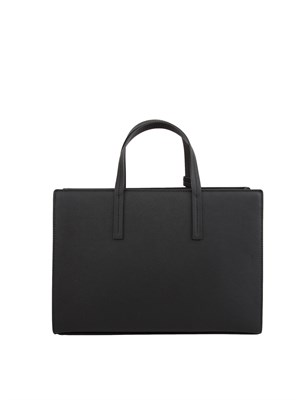 K.LAGERFELD Borsa a mano nera Karl Lagerfeld con logo metallico in DONNA