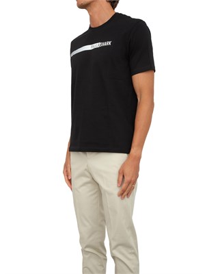 T-shirt Paul & Shark nero in jersey di cotone con stampa in UOMO