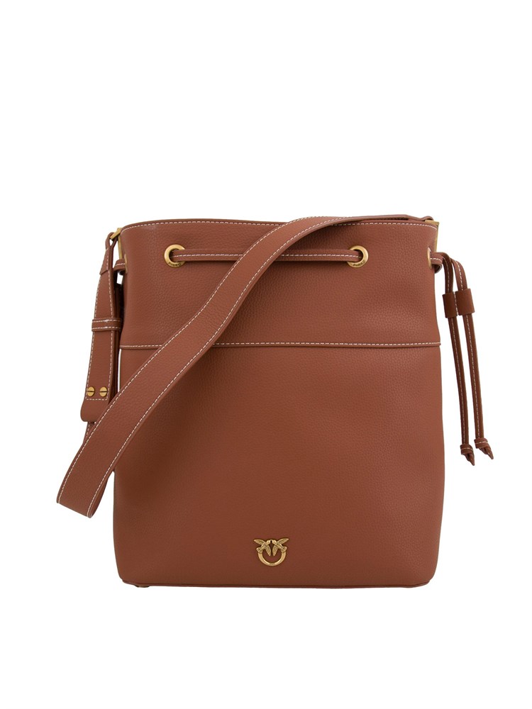 BORSA A SPALLA PINKO CUOIO