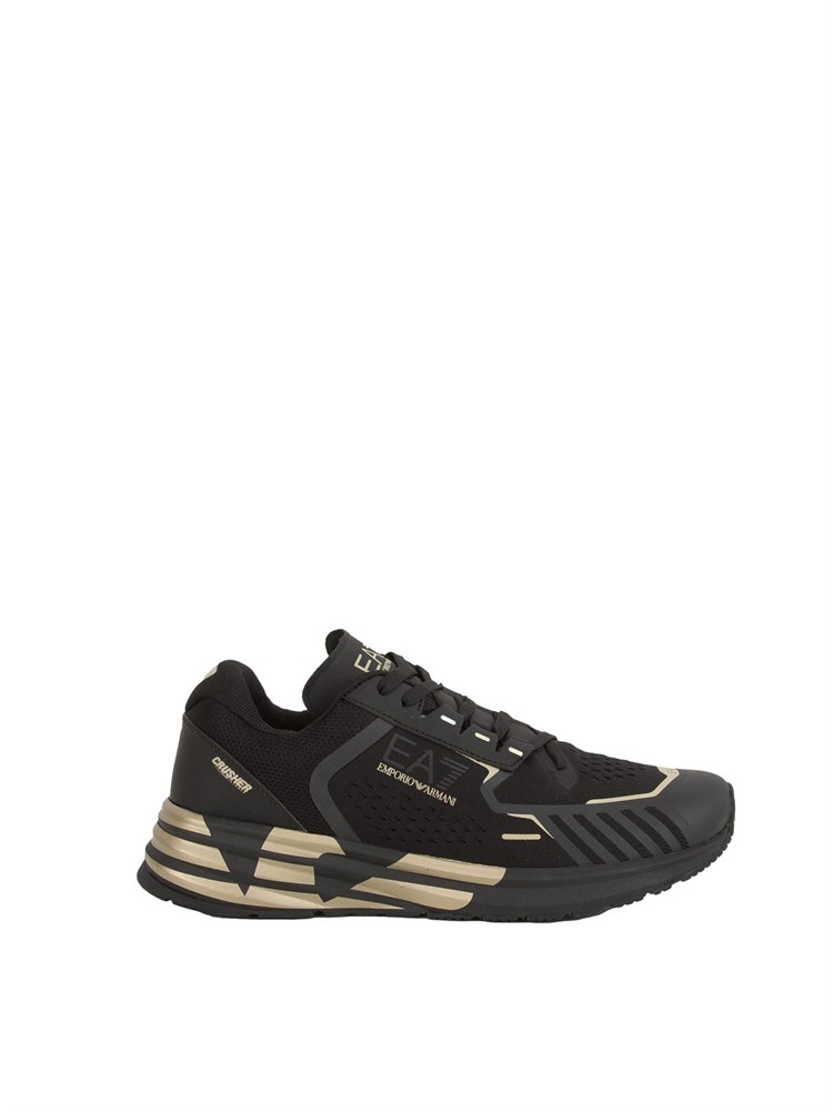 EA7 EMPORIO ARMANI Sneakers uomo nere e oro Emporio Armani