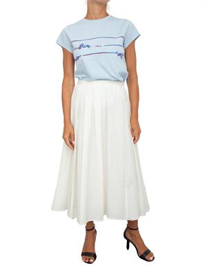 T-shirt donna iBlues in cotone celeste ricamato con logo in DONNA