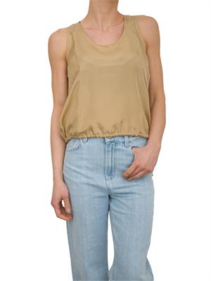 Top in seta habotai Marella beige in DONNA
