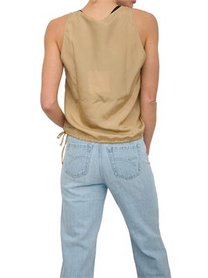 Top in seta habotai Marella beige in DONNA