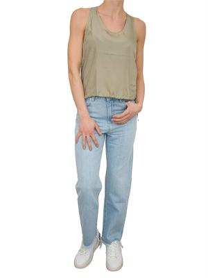 Top in seta habotai Marella verde in DONNA