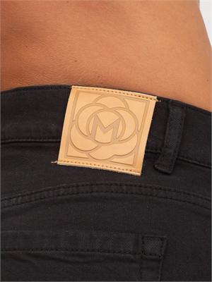 Jeans 5 tasche Marella modello flare in cotone nero in DONNA