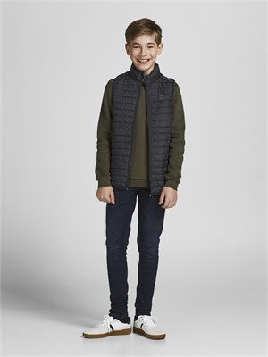 TWO PLAY Jack And Jones 12200792 Blk Gilet Nero Bambino in Abbigliamento