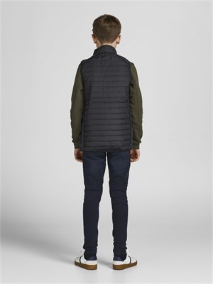 TWO PLAY Jack And Jones 12200792 Blk Gilet Nero Bambino in Abbigliamento