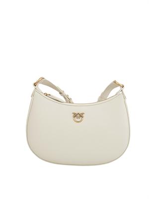 Borsa Pinko Mini Love Bag Half Moon Simply bianco in DONNA