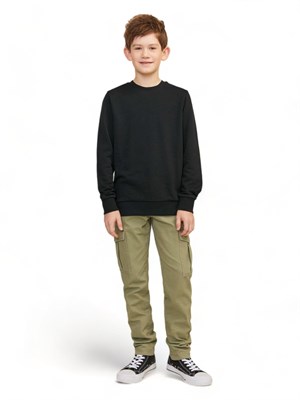 TWO PLAY Jack And Jones 12250530 Blk Jjebradley Felpa Nero Bambino in Abbigliamento