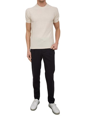 T-shirt in maglia Paolo pecora puro cotone panna in UOMO