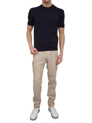 T-shirt Peserico in filato di puro cotone bllu in UOMO