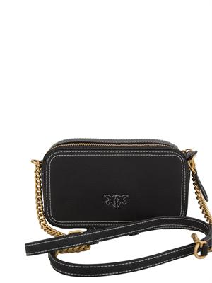 Borsetta a tracolla Pinko con logo Love Birds in rilievo nero in DONNA