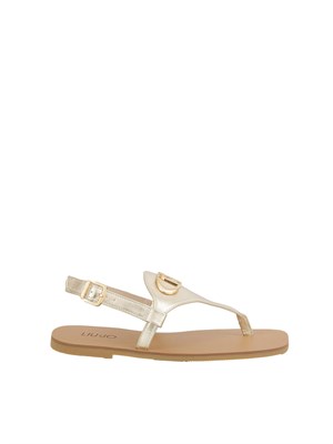 Sandali infradito Liu Jo laminati oro in DONNA