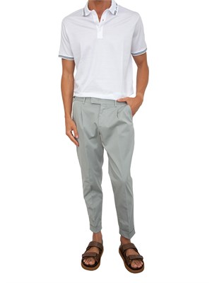 Polo Paul&Shark bianco con dettagli righe a contrasto in UOMO