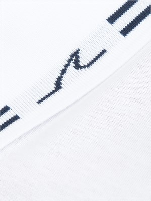 Polo Paul&Shark bianco con dettagli righe a contrasto in UOMO