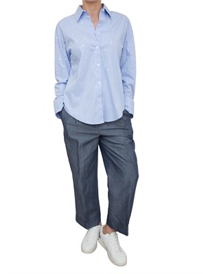 LIU JO Camicia Liu-jo in misto cotone con strass applicati in DONNA