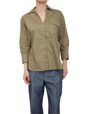 LIU JO Camicia Liu-Jo verde in cotone con stampa in DONNA