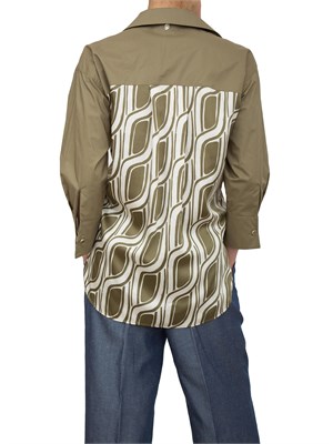 LIU JO Camicia Liu-Jo verde in cotone con stampa in DONNA
