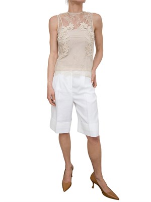 Bermuda bianchi Blugirl in misto lino in DONNA