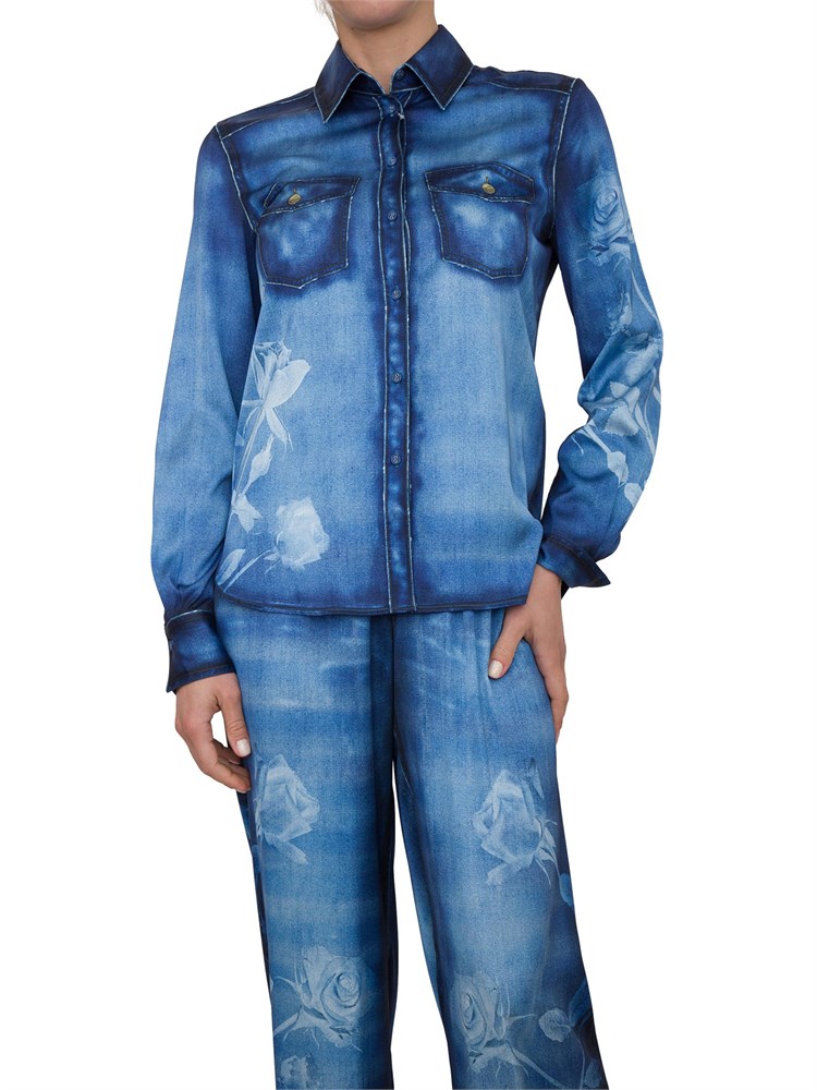 Camicia in raso effetto denim  Blugirl
