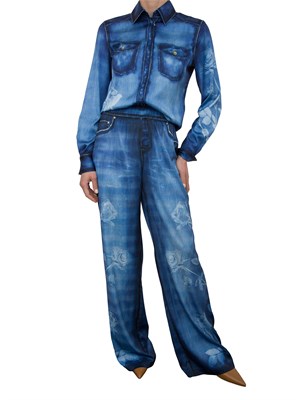 Camicia in raso effetto denim  Blugirl in DONNA