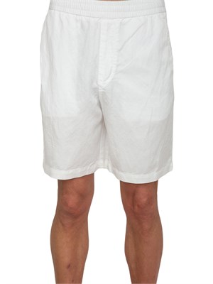 ARMANI EXCHANGE Bermuda A.X. bianco in misto lino in UOMO